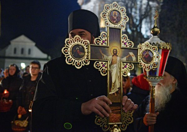 Пасхальное богослужение в Киево-Печерской лавре Пасхальное богослужение в Киево-Печерской лавре