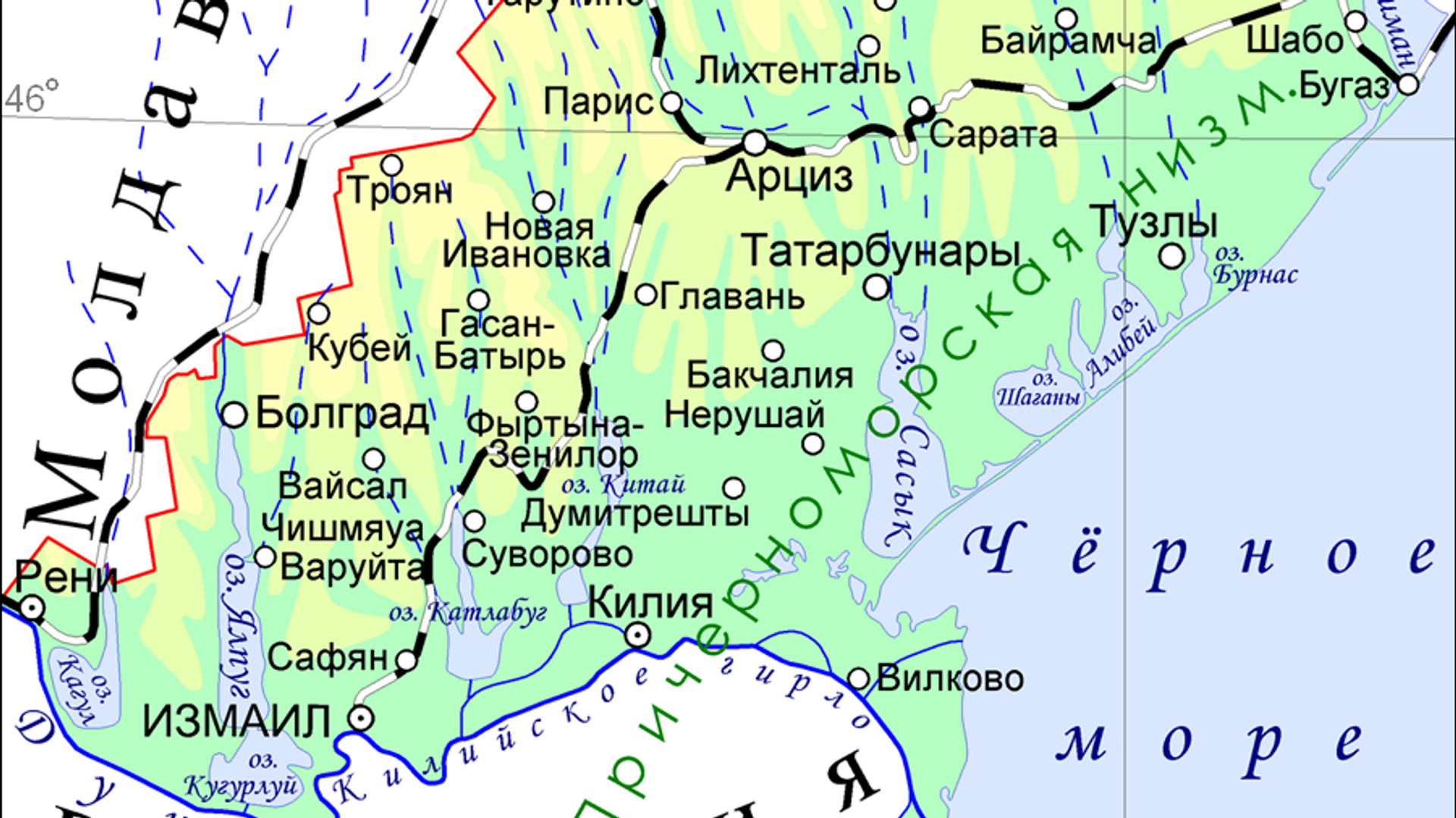 Карта Измаильской области Карта Измаильской области - РИА Новости, 1920, 06.02.2025