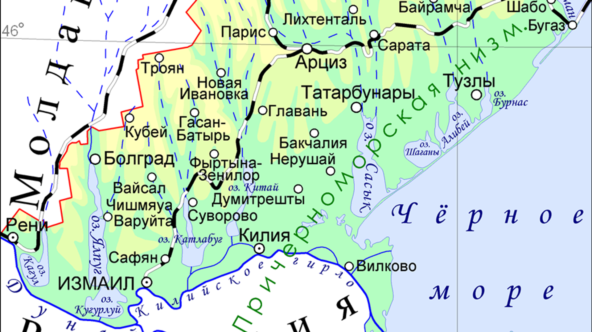 Карта Измаильской области Карта Измаильской области - РИА Новости, 1920, 06.02.2025