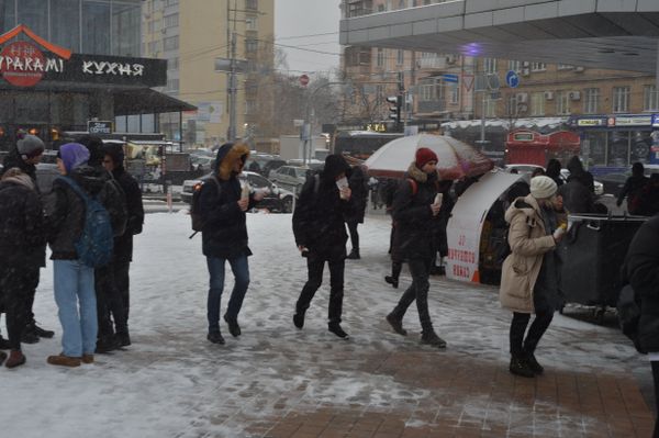 Снегопад снег Киев