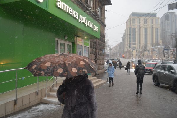 Снегопад снег Киев