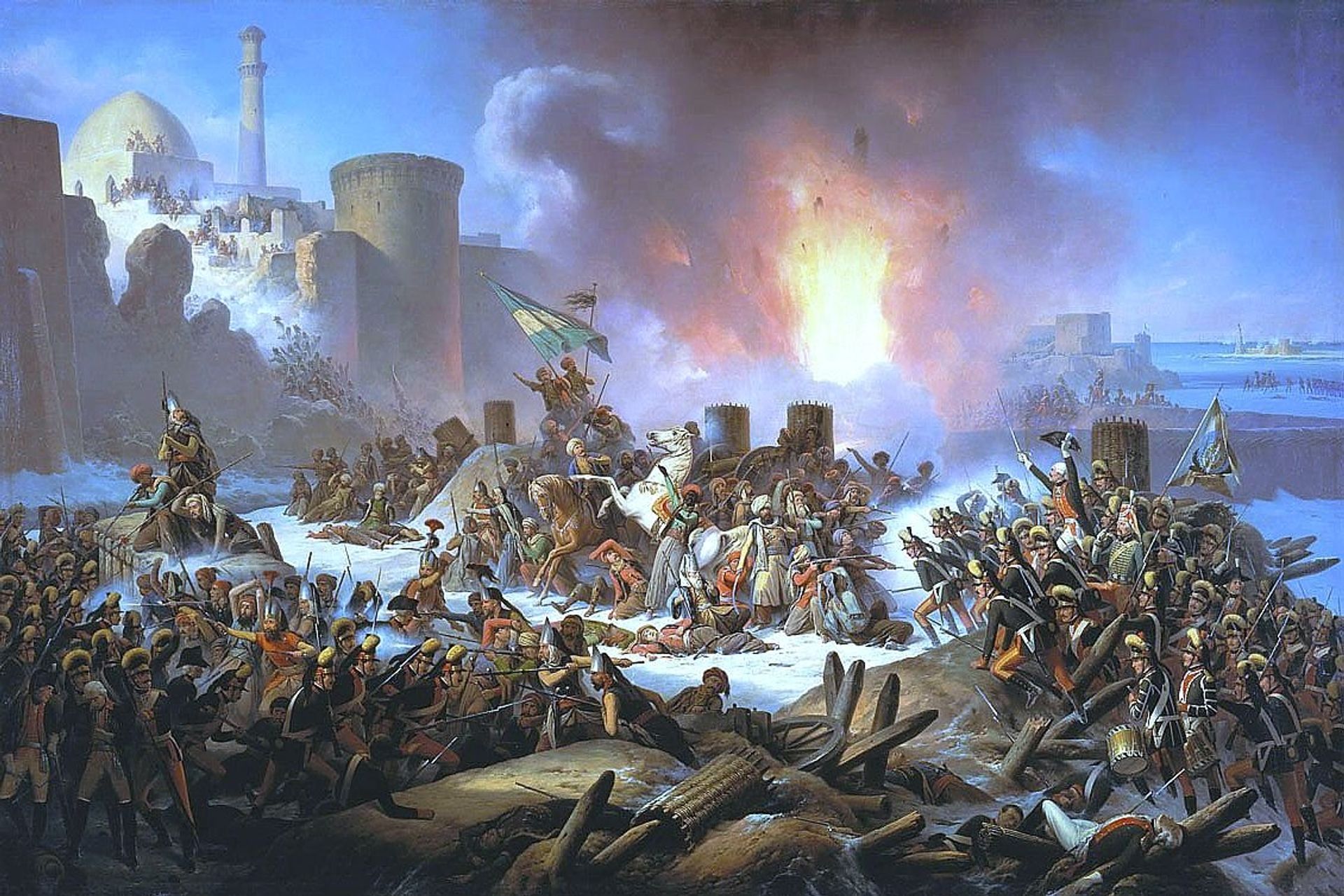 Штурм Очакова 6 декабря 1788 года. Холст, масло. - РИА Новости, 1920, 17.12.2018