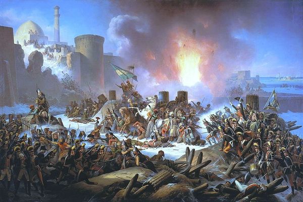 Штурм Очакова 6 декабря 1788 года. Холст, масло. Штурм Очакова 6 декабря 1788 года. Холст, масло.