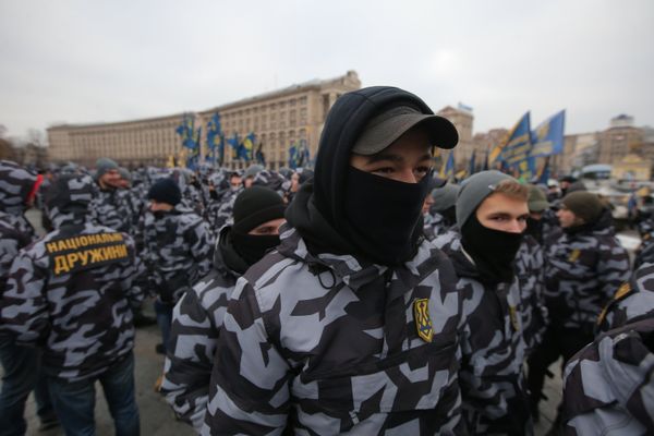 Акция националистов в Киеве Акция националистов в Киеве