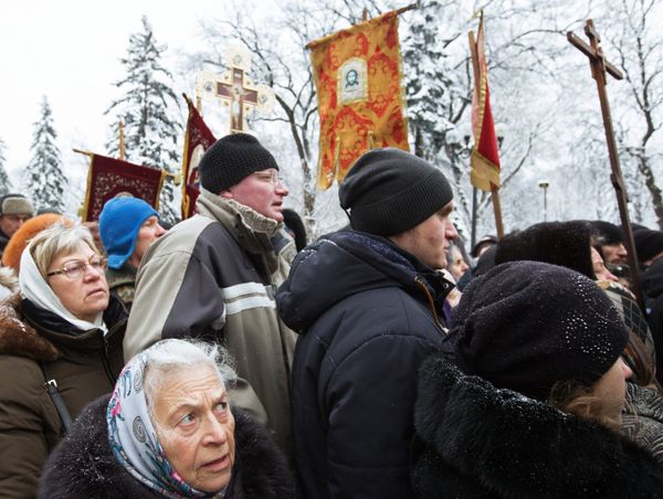 Акция в Киеве против переименования УПЦ