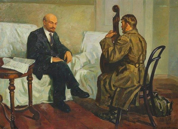 Ленин слушает бандуриста. Художник Меквабишвили (Мяквабишвили) Ю.Н.