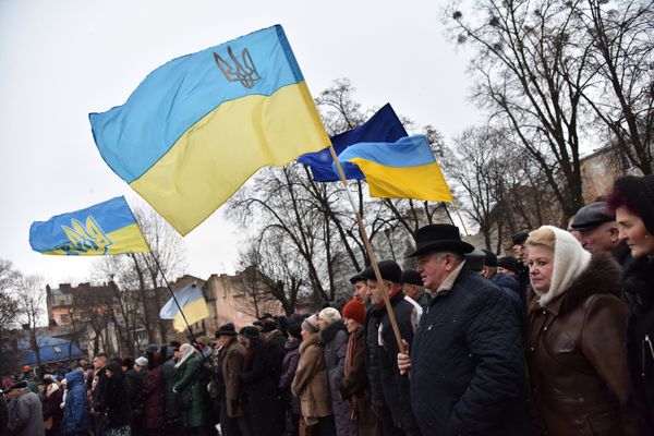 Марши на Украине в день рождения С. Бандеры Марши на Украине в день рождения С. Бандеры