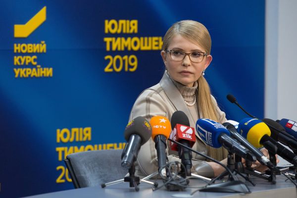 Пресс-конференция кандидата в президенты Украины Ю. Тимошенко