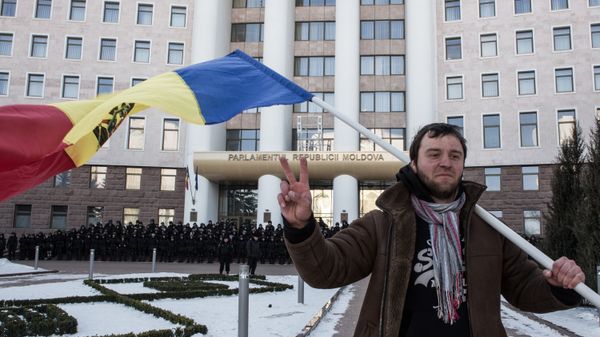 Акция протеста в Молдавии