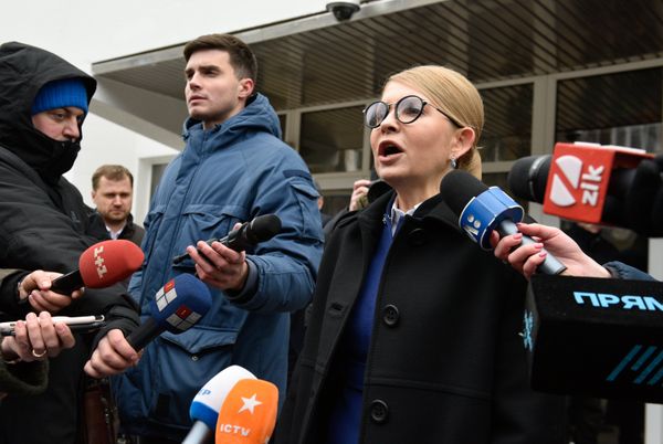 Брифинг кандидата в президенты Украины Ю. Тимошенко