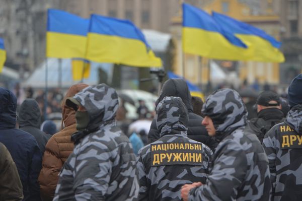 Партия «Нацкорпус» устроила митинг в Киеве националисты