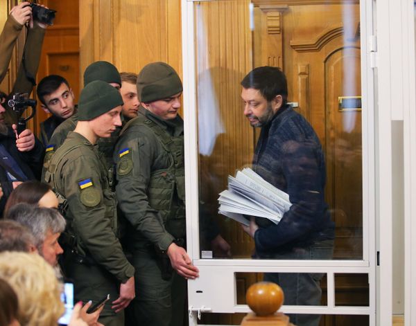Заседание суда по делу журналиста К. Вышинского в Киеве