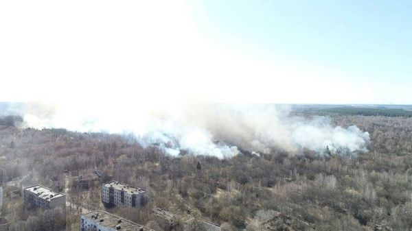 Пожар в Чернобыльской зоне отчуждения