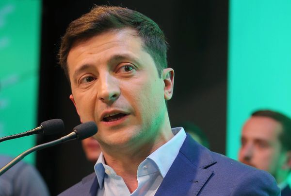Брифинг В. Зеленского после оглашения предварительных итогов голосования Брифинг В. Зеленского после оглашения предварительных итогов голосования