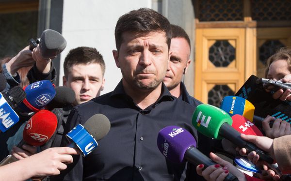 Брифинг избранного президента Украины В. Зеленского