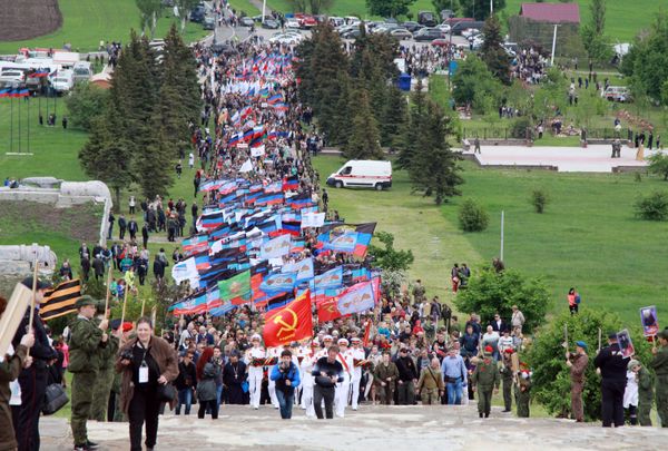 Траурные мероприятия на Саур-могиле в ДНР Траурные мероприятия на Саур-могиле в ДНР