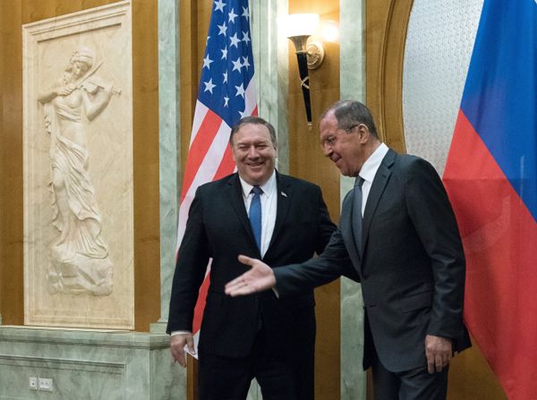 Встреча главы МИД РФ С. Лаврова с госсекретарем США М. Помпео