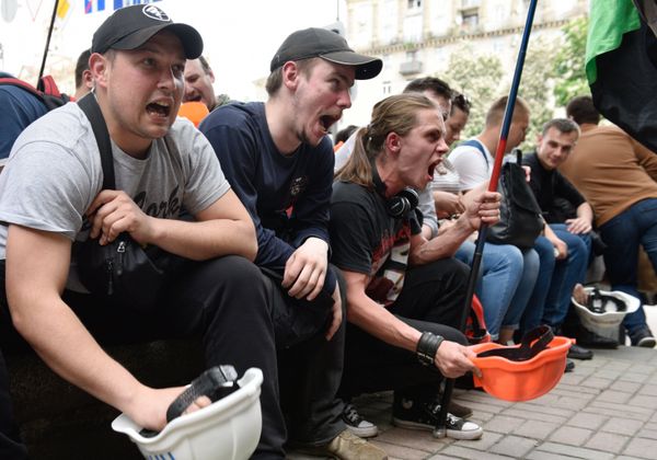 Акция протеста шахтеров в Киеве Акция протеста шахтеров в Киеве