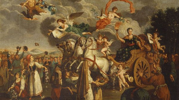 «Путешествие Екатерины II по России в 1787 году. Аллегория» «Путешествие Екатерины II по России в 1787 году. Аллегория»