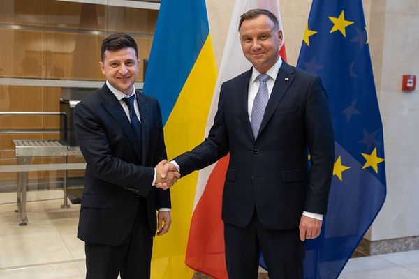 Президент Украины Владимир Зеленский и президент Польши Анджей Дуда