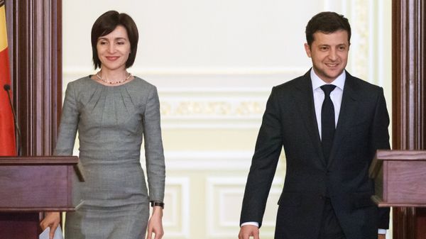 Встреча В. Зеленского с премьер-министром Молдавии М. Санду