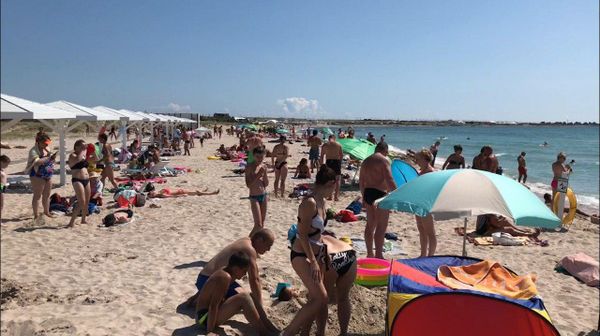 Крым море пляж отдыхающие