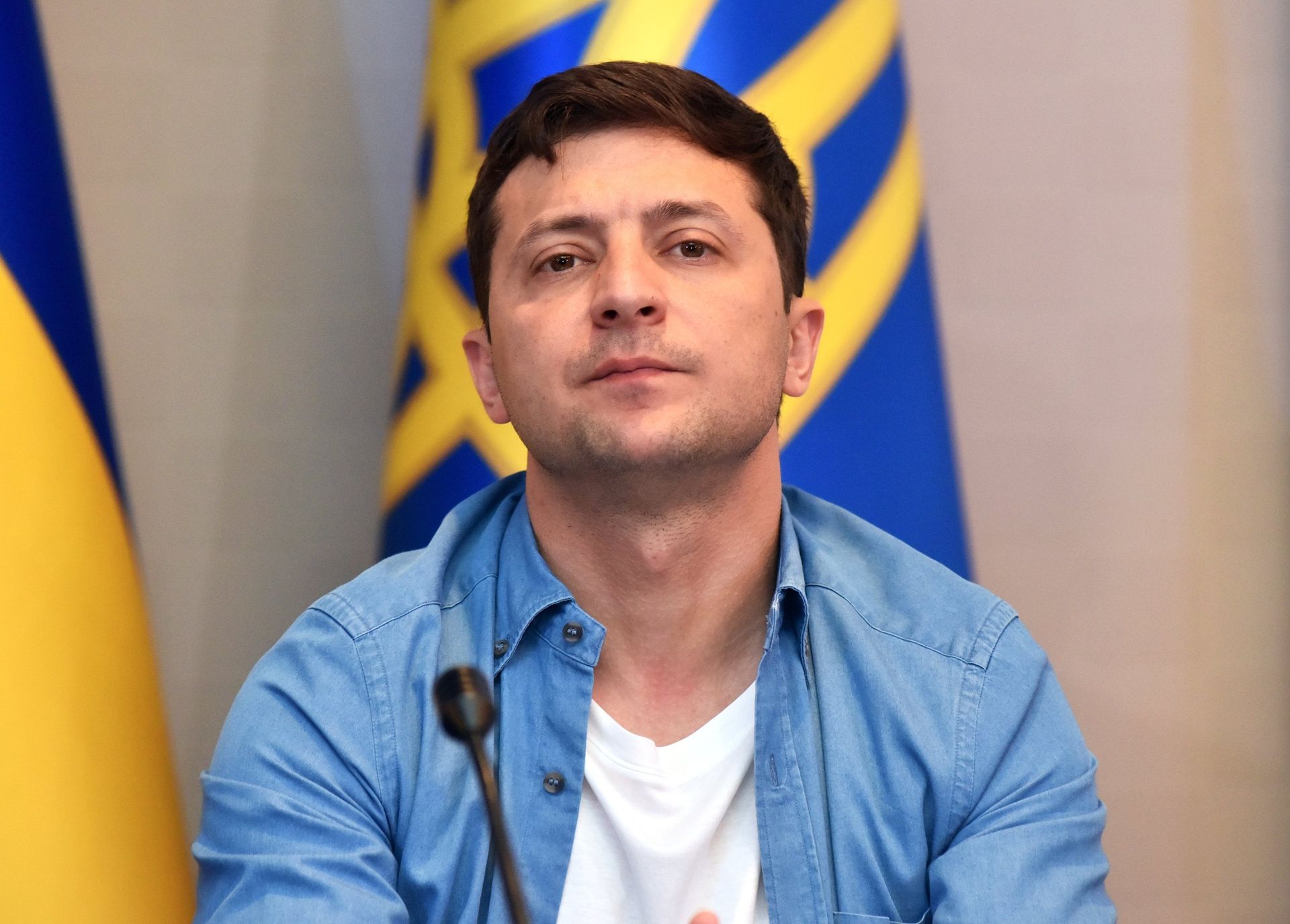 Президент Украины В. Зеленский посетил школу депутатов партии Слуга народа Президент Украины В. Зеленский посетил школу депутатов партии Слуга народа - РИА Новости, 1920, 14.03.2022