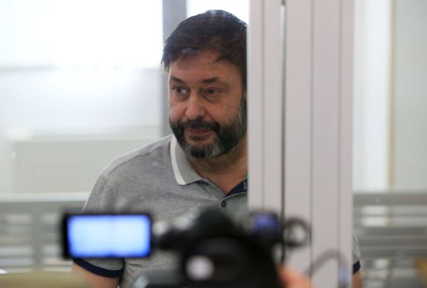 Заседание суда по делу журналиста К. Вышинского в Киеве
