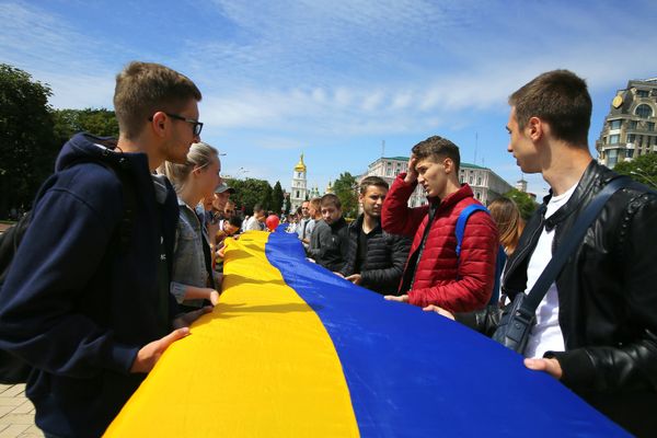 Предвыборная акция партии Батькивщина в Киеве