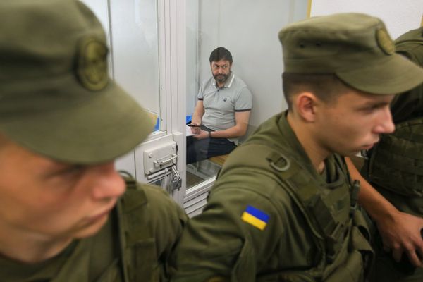 Заседание суда по делу журналиста К. Вышинского в Киеве