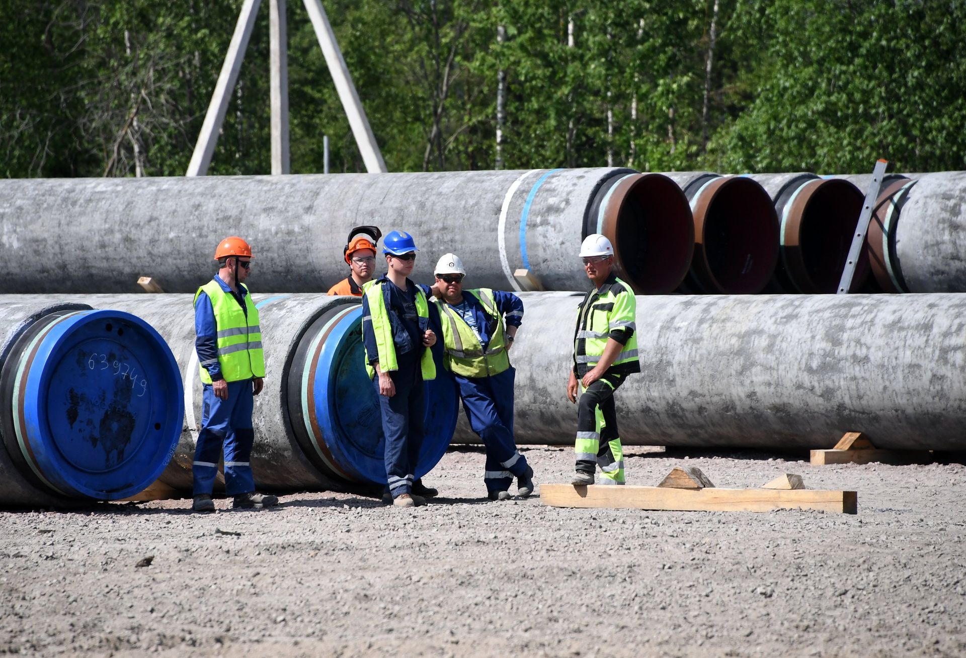 Строительство газопровода Северный поток-2 в Ленинградской области - РИА Новости, 1920, 23.02.2022