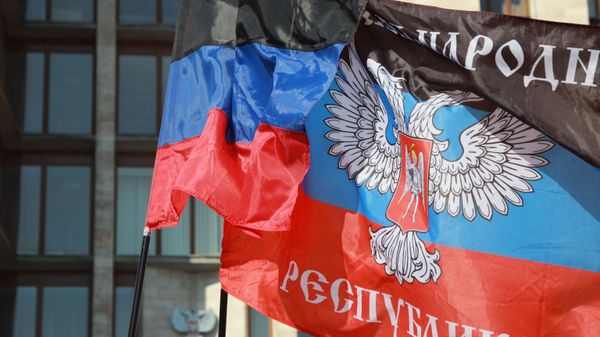Митинг в честь пятилетия провозглашения ДНР