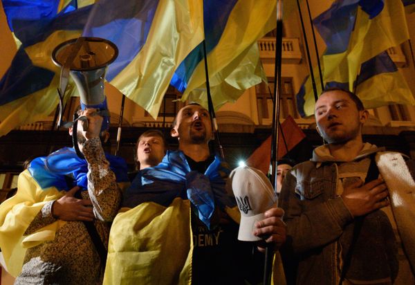 Акция националистов в Киеве Акция националистов в Киеве