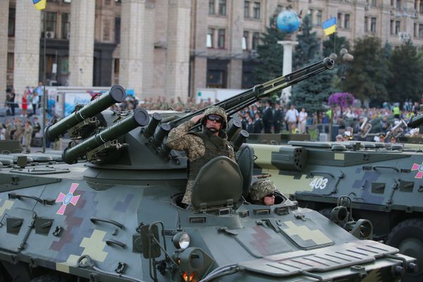 Генеральная репетиция военного парада в честь Дня независимости Украины