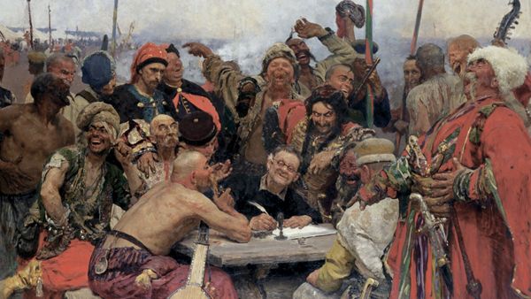 И. Репин. Запорожцы пишут письмо турецкому султану (1889-1896). Из коллекции Харьковского художественного музея