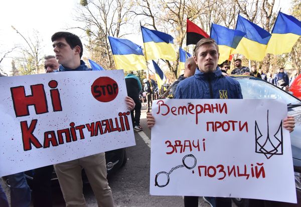 Акция протеста националистов во Львове Акция протеста националистов во Львове