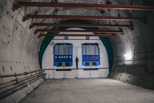 Строительство станции метро Юго-Восточная Строительство станции метро Юго-Восточная