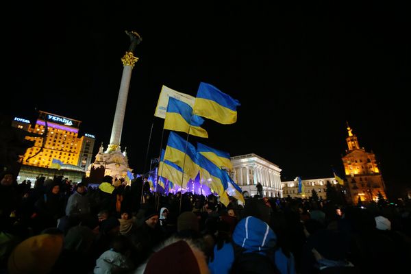 Акции на Украине к годовщине событий на Майдане