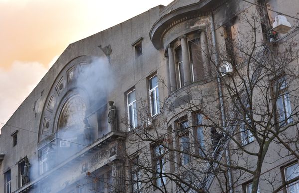Пожар в колледже в Одессе