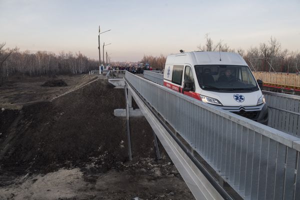 КПП Станица Луганская в Донбассе