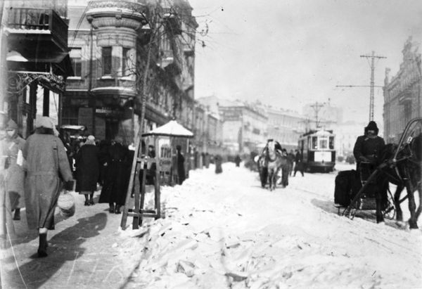 Трамвай Киев Крещатик до 1917 года