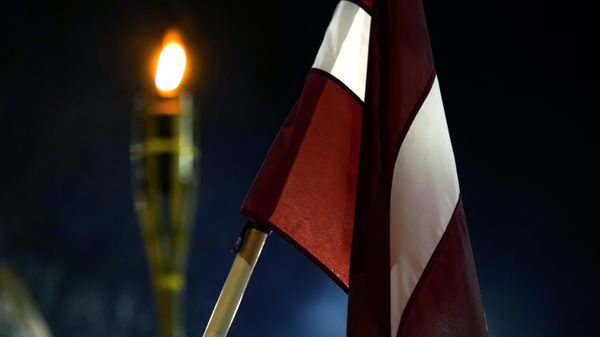 Шествие в Риге в честь национального праздника Дня Лачплесиса