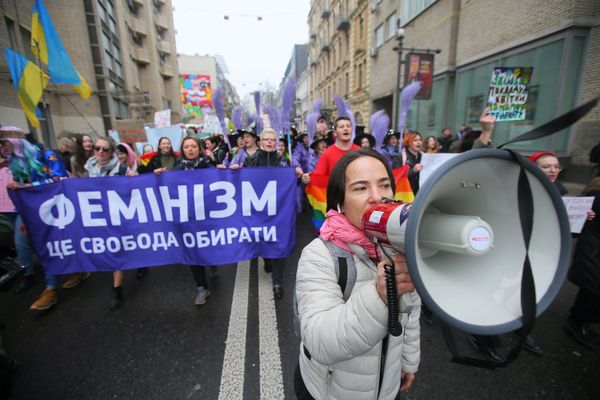 Женский марш на Украине против насилия