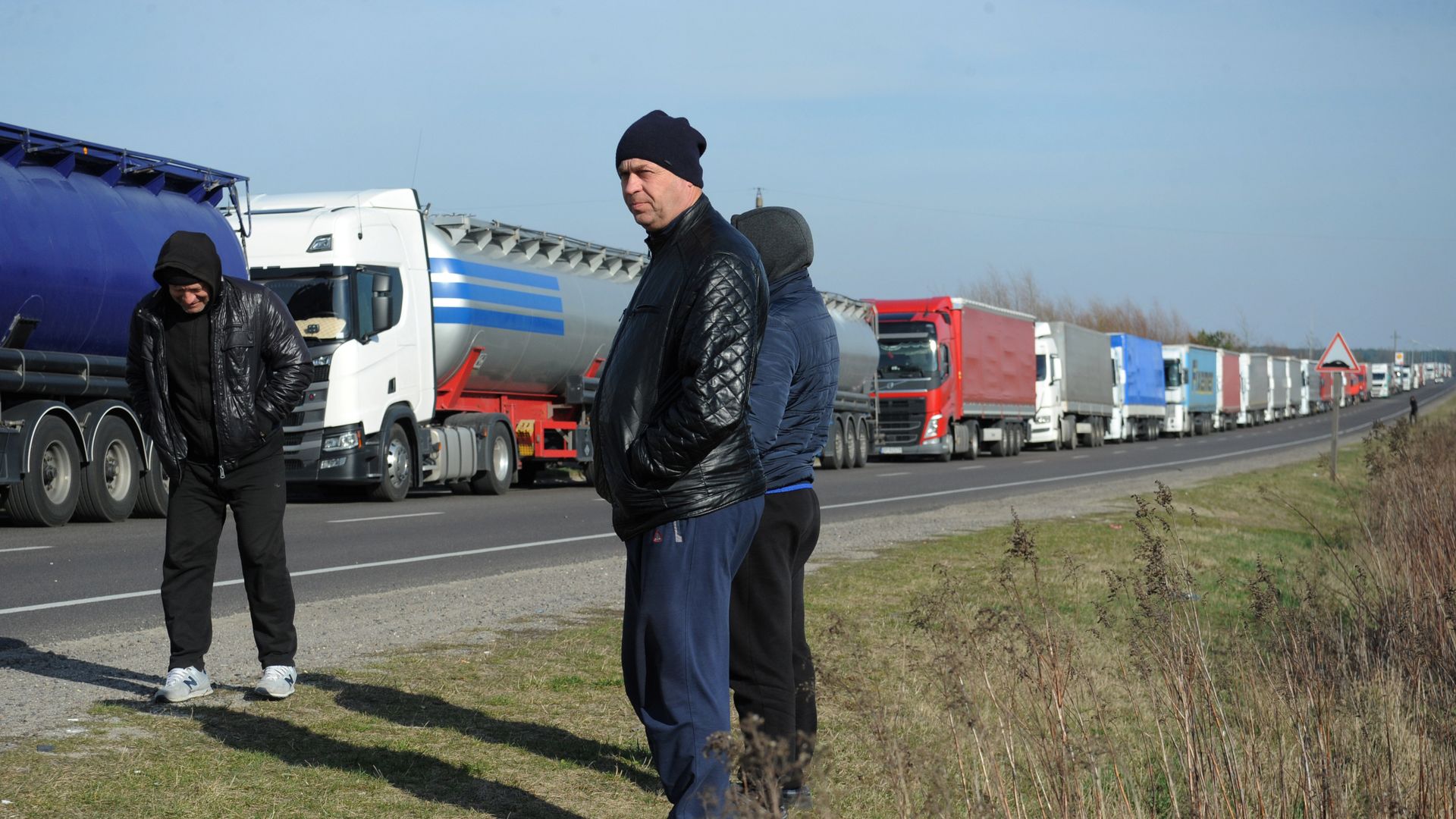 граница украина польша контрольно пропускной пункт краковец очередь фуры грузовики коронавирус - РИА Новости, 1920, 09.11.2023