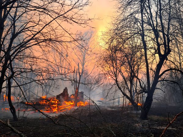 Пожар в Чернобыле
