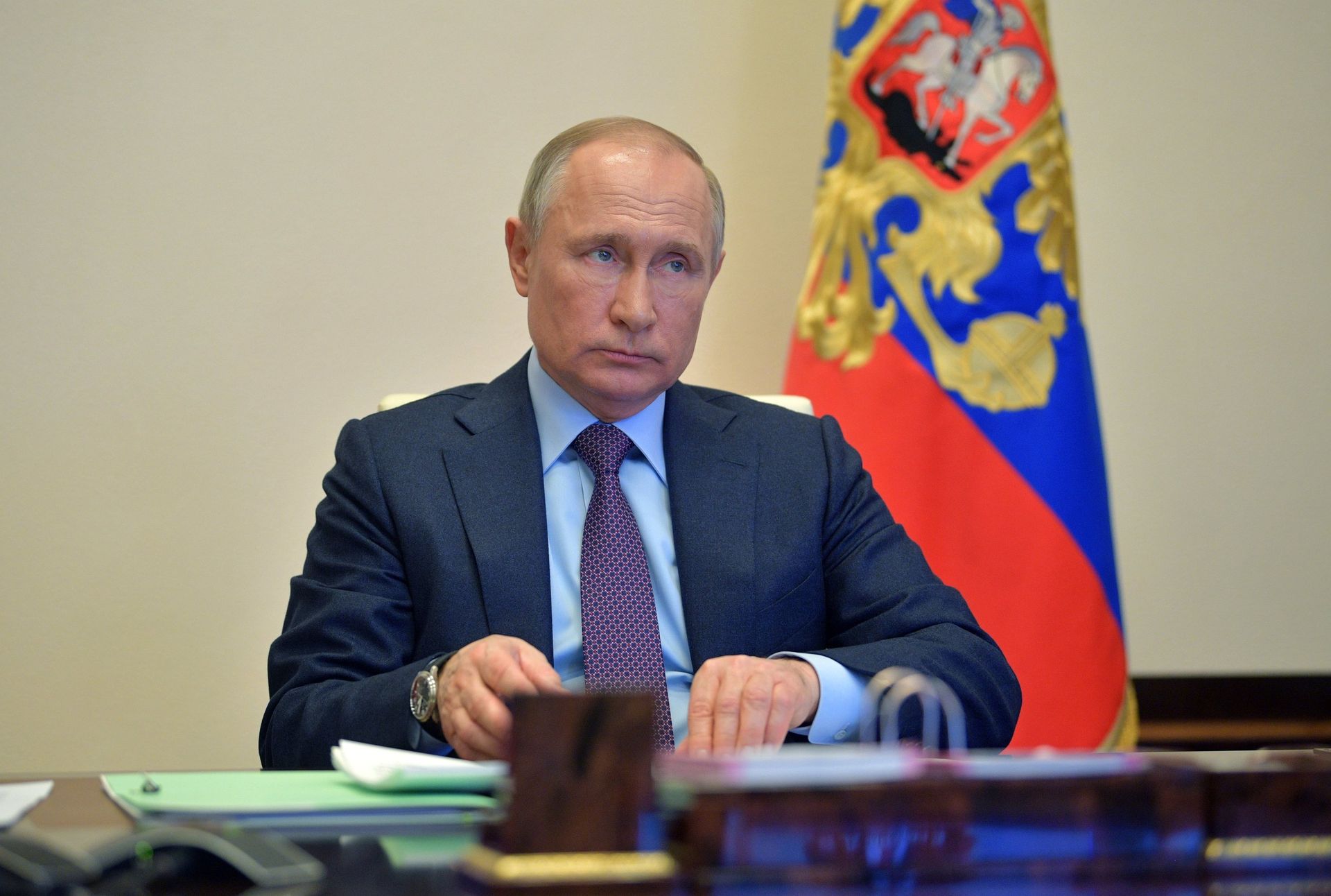 Президент РФ В. Путин провел совещание по вопросам банковского кредитования экономики - РИА Новости, 1920, 16.03.2022