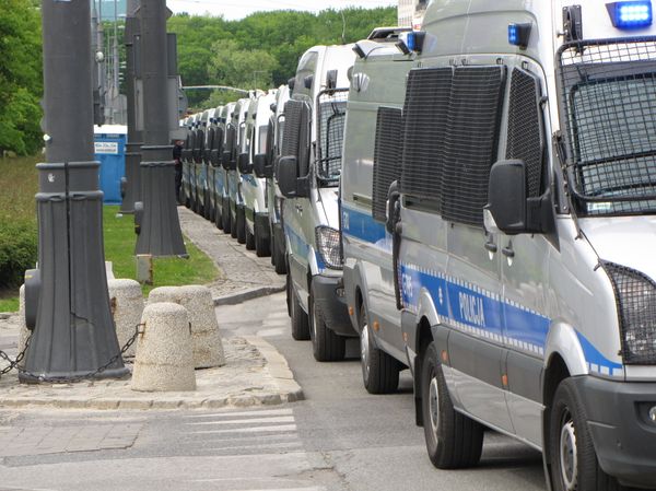 Полиция Варшава Польша автозак