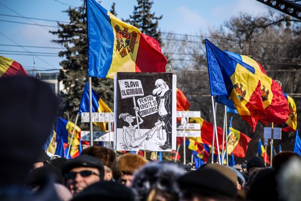 Акция протеста в Молдавии