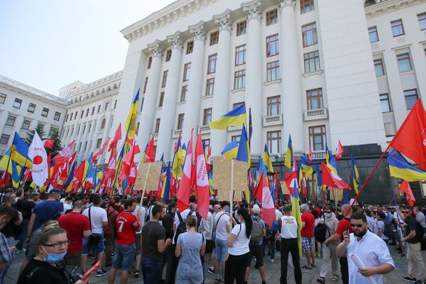 Акция с требованием отставки Зеленского в Киеве