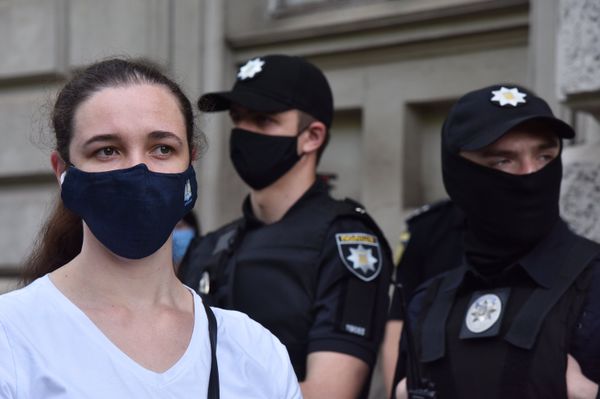 Акция протеста профсоюзов на Украине